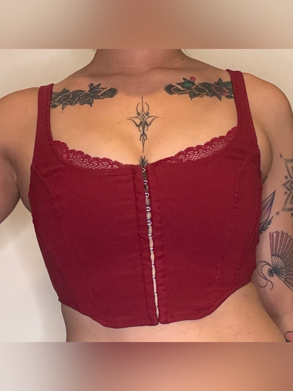 Garage Red Corset Top